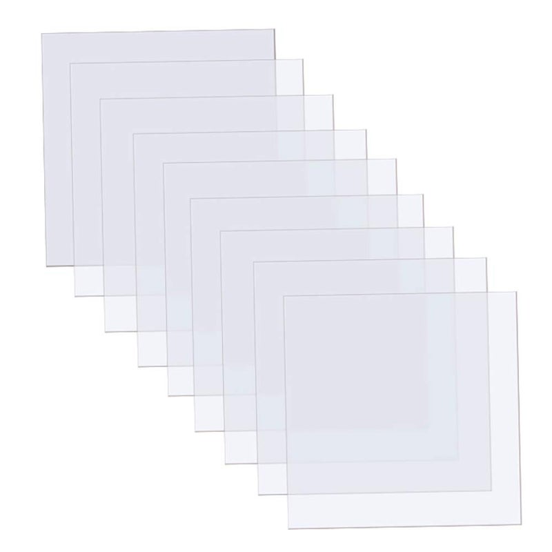 ArtCute 15 Pieces 4 mil Blank Stencil Sheets, 12 x 12 Inch Clear Blank Material Mylar Templates, Square Stencil Template for Vinyl Cutting Machine/Silhouette Stencils Material - Image 1